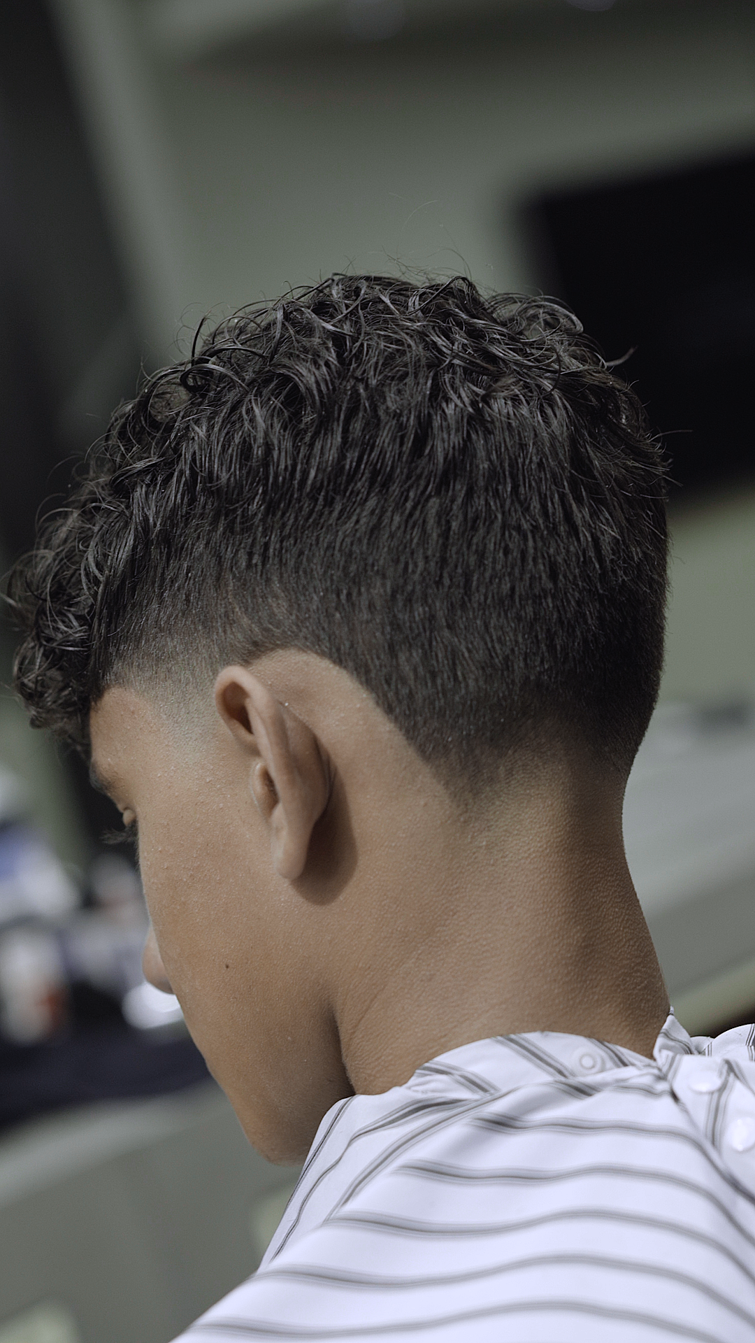 Re-Style cut in progress at The Barber Club Bentleigh